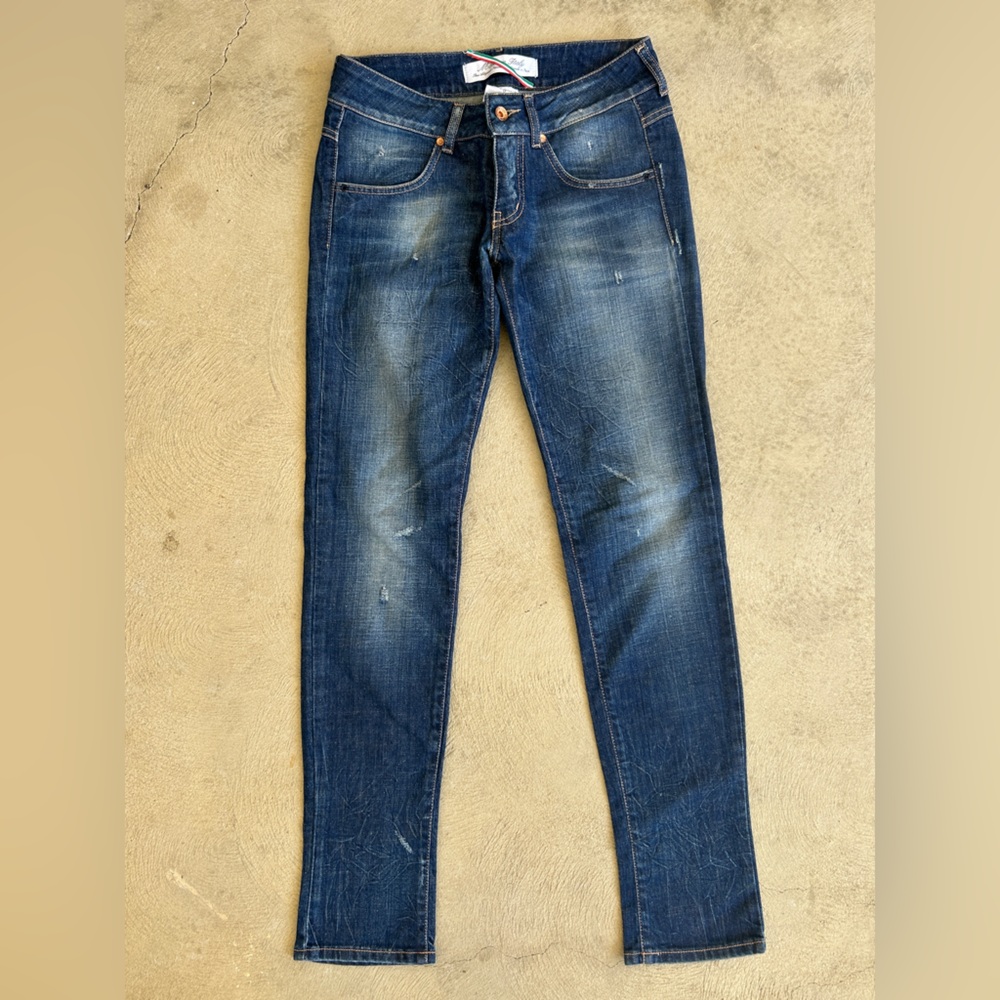 MET Skinny Blue Denim Jeans Made in Italy Women Size 28